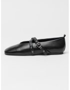 Tommy Jeans Pantofi Mary Jane din piele cu bareta incrucisata - Negru