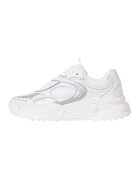Tommy Jeans Pantofi sport cu aspect masiv si insertii de plasa - Alb/Argintiu