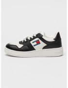 Tommy Jeans Pantofi sport cu segment perforat Retro - Negru/Alb optic