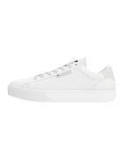 Tommy Jeans Pantofi sport de piele cu detalii de piele ecologica - Alb