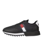 Tommy Jeans Pantofi sport de piele cu garnituri de plasa - Negru