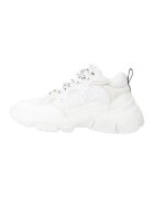 Tommy Jeans Pantofi sport de piele cu insertii de plasa - Alb