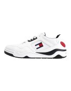 Tommy Jeans Pantofi sport de piele cu logo - Alb murdar