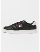 Tommy Jeans Pantofi sport de piele cu segment frontal perforat - Negru