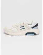 Tommy Jeans Pantofi sport de piele intoarsa cu detalii contrastante - Alb murdar/Albastru