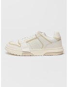 Tommy Jeans Pantofi sport de piele si piele ecologica cu sireturi - Bej/Alb murdar