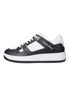 Tommy Jeans Pantofi sport de piele si piele ecologica - Negru/Alb optic