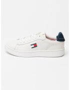 Tommy Jeans Pantofi sport din piele Archive Court - Rosu/Alb murdar/Bleumarin