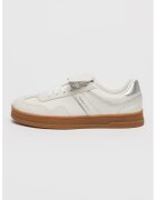 Tommy Jeans Pantofi sport din piele cu clapa The Greenwich - Alb/Argintiu