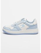 Tommy Jeans Pantofi sport din piele cu logo - Alb/Albastru lavanda