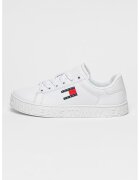 Tommy Jeans Pantofi sport din piele ecologica cu logo in relief - Rosu/Alb/Bleumarin
