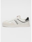 Tommy Jeans Pantofi sport low-cut cu garnituri de piele intoarsa - Alb fildes/Alb murdar