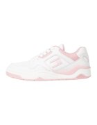 Tommy Jeans Pantofi sport low-cut de piele - Alb/Roz somon