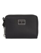Tommy Jeans Portofel de piele ecologica cu aplicatie logo metalica City - Negru