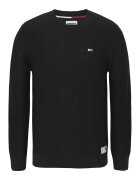 Tommy Jeans Pulover cu decolteu la baza gatului si aspect texturat - Negru