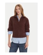 Tommy Jeans Pulover dama poliester - maro - Maro