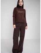 Tommy Jeans Pulover din amestec de lana cu guler inalt - Maro