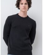 Tommy Jeans Pulover slim fit din bumbac organic - Negru