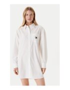 Tommy Jeans Rochie camasa Dama - Alb - 50% bumbac - 50% bumbac organic -