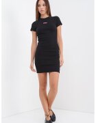 Tommy Jeans Rochie cu croiala bodycon si aspect striat - Negru/Roz