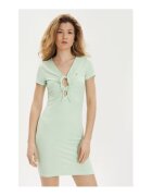 Tommy Jeans Rochie de vara - verde - 60% poliester reciclat - 33% viscoza - 7% elastan -
