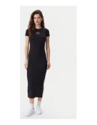 Tommy Jeans Rochie de zi Dama - Negru - bumbac - elastan -