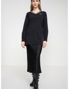 Tommy Jeans Rochie-pulover cu decolteu in V - Negru