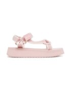 Tommy Jeans Sandale dama - roz - material textil - inchidere cu velcro