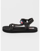 Tommy Jeans Sandale din material textil cu inchidere velcro - Negru