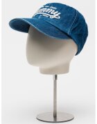 Tommy Jeans Sapca de denim cu logo - Albastru melange