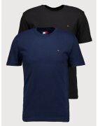 Tommy Jeans Set de tricouri slim fit din bumbac - 2 piese - Negru stins/Bleumarin