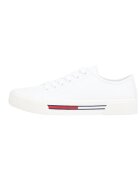 Tommy Jeans Tenisi de material textil cu detaliu logo pe talpa - Alb optic