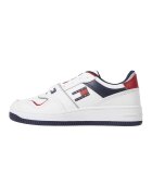 Tommy Jeans Tenisi de piele cu detalii logo - Alb/Bleumarin
