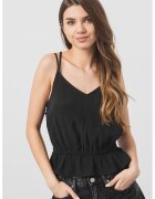 Tommy Jeans Top cu bretele subtiri - Negru
