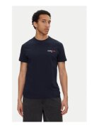 Tommy Jeans Tricou barbati - bleumarin - 100% bumbac