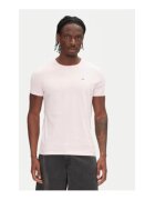 Tommy Jeans Tricou barbati - roz - 100% bumbac
