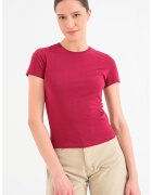 Tommy Jeans Tricou cu broderie logo - Rosu inchis