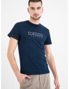 Tommy Jeans Tricou cu imprimeu logo - Albastru ultramarin