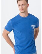 Tommy Jeans Tricou cu logo - Albastru pastel/Alb murdar