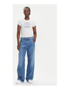 Tommy Jeans Tricou dama - Ecru - 95% bumbac - 5% elastan -