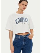 Tommy Jeans Tricou dama Prep Explo DW0DW18420 - Alb