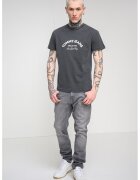 Tommy Jeans Tricou de bumbac cu decolteu la baza gatului - Negru stins