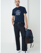 Tommy Jeans Tricou de bumbac cu decolteu la baza gatului - Rosu/Alb/Bleumarin