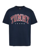 Tommy Jeans Tricou de bumbac cu imprimeu logo - Negru