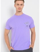 Tommy Jeans Tricou de bumbac Signature City - Alb/Lila