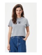 Tommy Jeans Tricou pentru femei - bumbac - gri -
