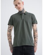 Tommy Jeans Tricou polo din bumbac cu logo - Verde persan