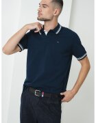 Tommy Jeans Tricou regular fit cu terminatii contrastante - Alb/Bleumarin