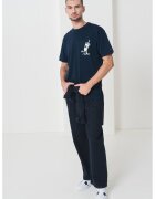 Tommy Jeans Tricou relaxed fit cu imprimeu grafic pe partea din spate - Alb/Albastru ultramarin