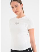 Tommy Jeans Tricou slim fit cu decolteu la baza gatului - Alb